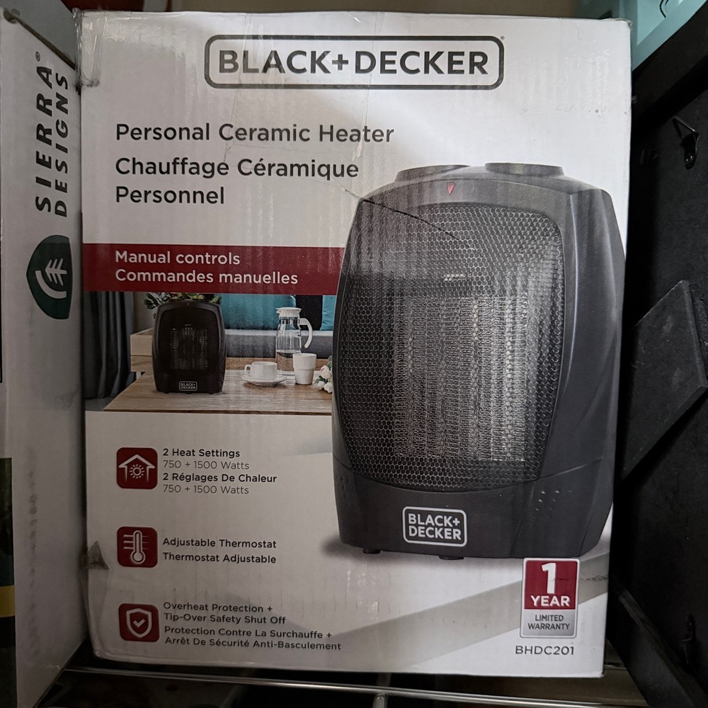 Black & Decker Ceramic Heater with Manual Controls
